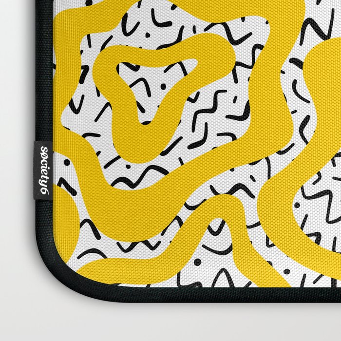 Wavy retro psychedelic pattern Laptop Sleeve Gallery Image 3