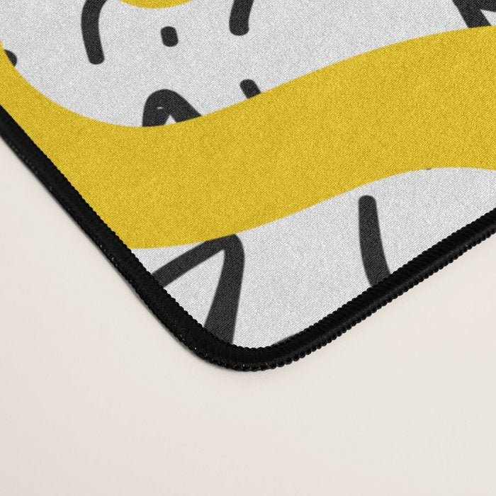 Wavy retro psychedelic pattern Desk Mat Gallery Image 4