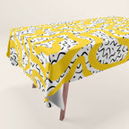 Wavy retro psychedelic pattern Tablecloth Gallery Image 1