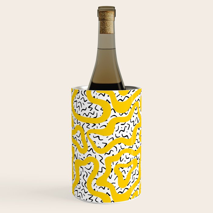 Wavy retro psychedelic pattern Wine Chiller Gallery Image 1