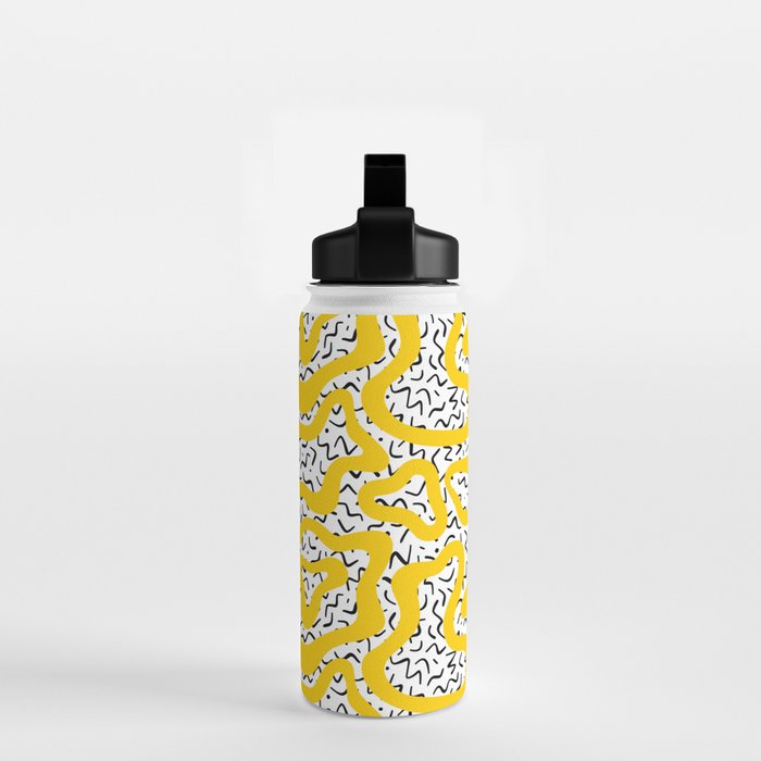 Wavy retro psychedelic pattern Water Bottle Gallery Image 2