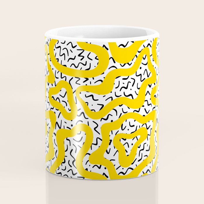 Wavy retro psychedelic pattern Coffee Mug Gallery Image 4