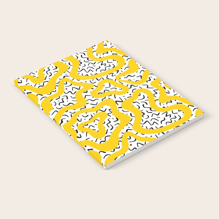 Wavy retro psychedelic pattern Notebook Gallery Image 2