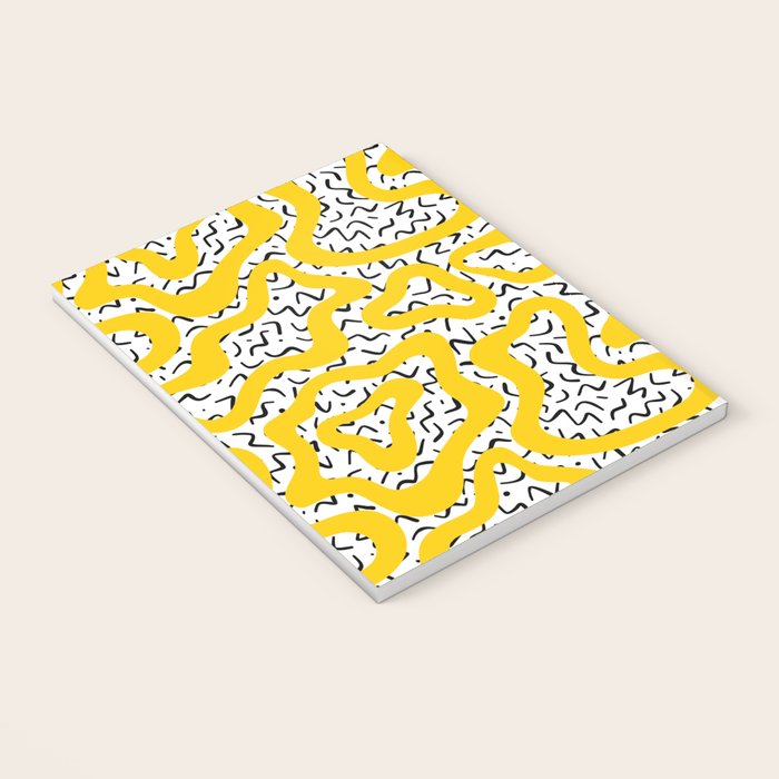 Wavy retro psychedelic pattern Notebook Gallery Image 3