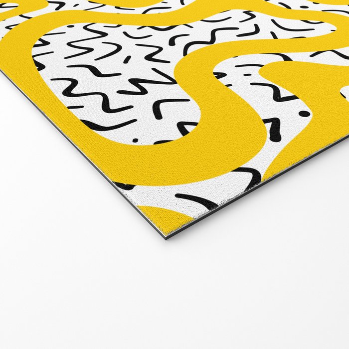 Wavy retro psychedelic pattern Welcome Mat Gallery Image 2