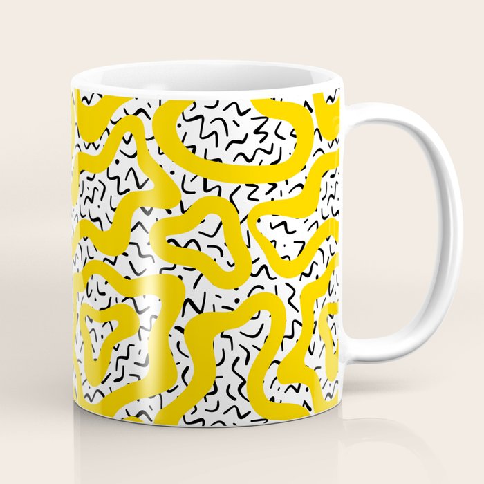 Wavy retro psychedelic pattern Coffee Mug Gallery Image 1