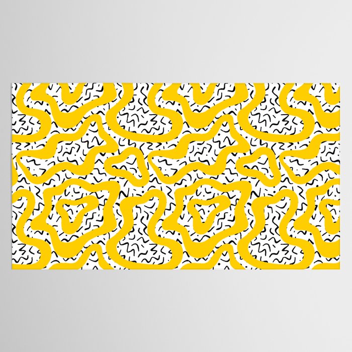 Wavy retro psychedelic pattern Tablecloth Gallery Image 2