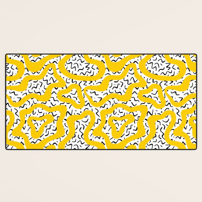 Wavy retro psychedelic pattern Desk Mat Gallery Image 3