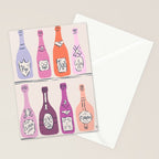 Champagne Bottles on Shelf Stationery Card Gallery Image 2