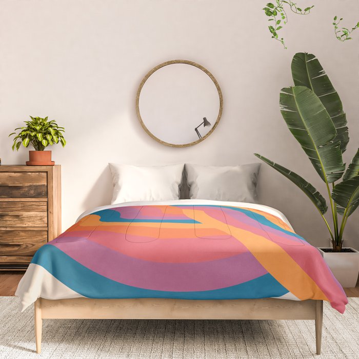Vintage California Sun: Sacred Geometry Edition Comforter Gallery Image 3