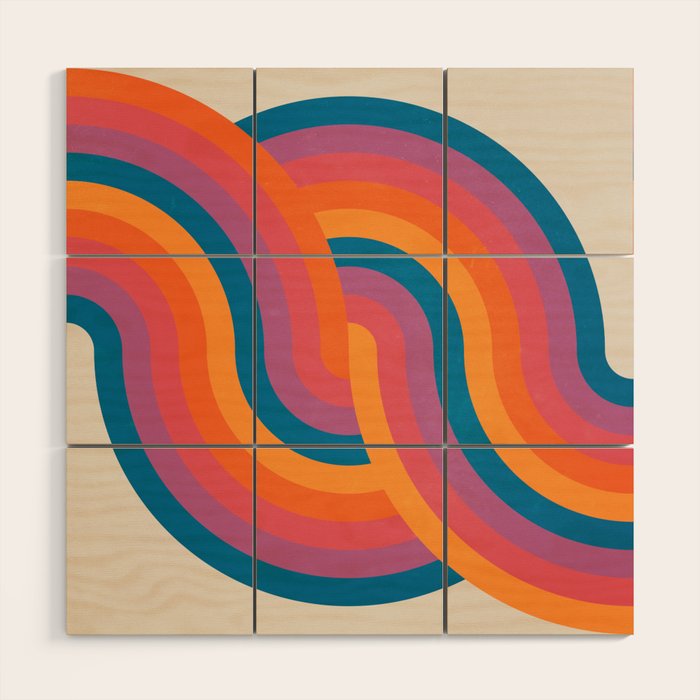 Vintage California Sun: Sacred Geometry Edition Wood Wall Art Gallery Image 1