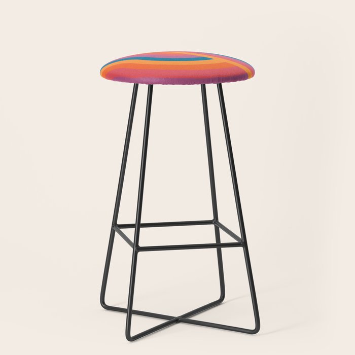 Vintage California Sun: Sacred Geometry Edition Stool Gallery Image 1