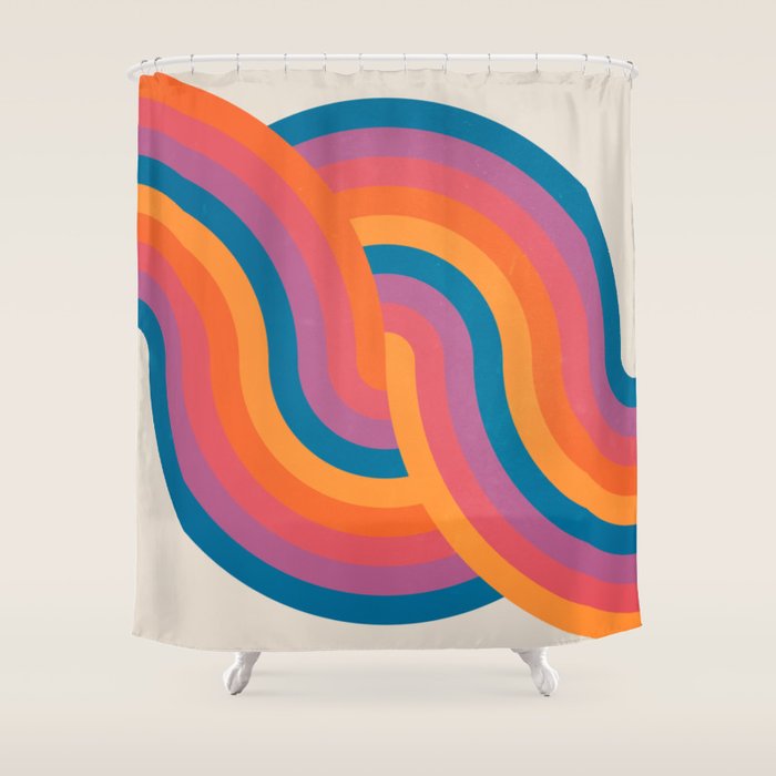 Vintage California Sun: Sacred Geometry Edition Shower Curtain Gallery Image 1