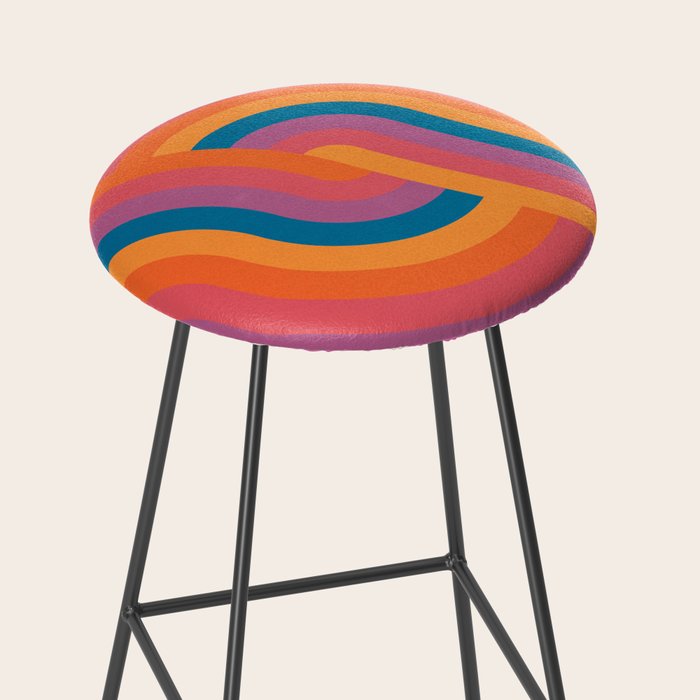 Vintage California Sun: Sacred Geometry Edition Stool Gallery Image 2