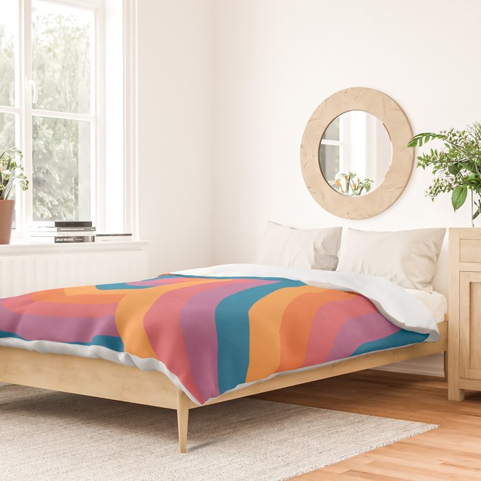 Vintage California Sun: Sacred Geometry Edition Duvet Cover Gallery Image 2