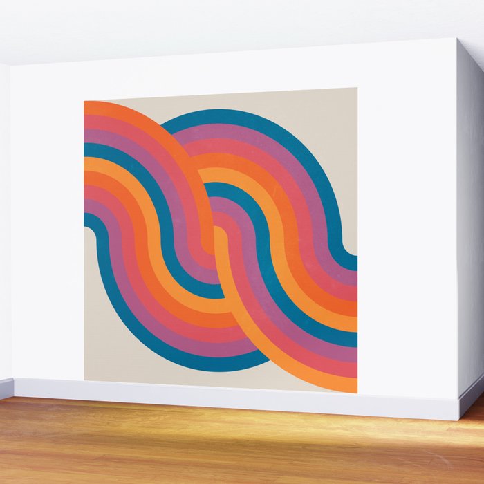 Vintage California Sun: Sacred Geometry Edition Wall Mural Gallery Image 2
