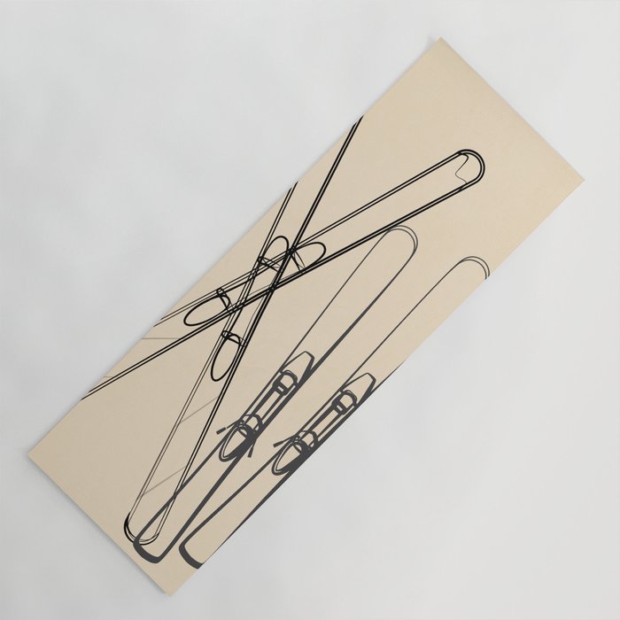 Minimal Skis 2 Yoga Mat Gallery Image 1