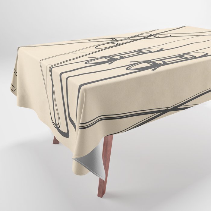 Minimal Skis 2 Tablecloth Gallery Image 1