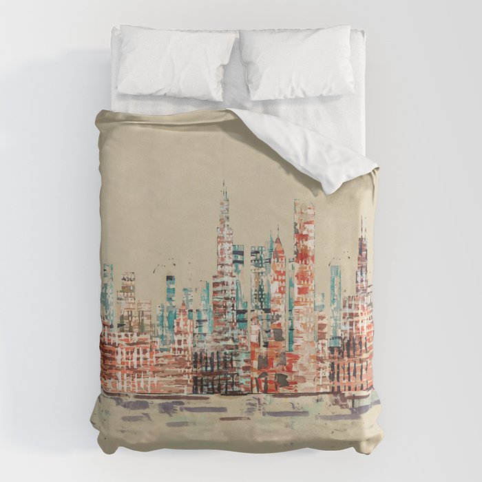 chicago city skyline Duvet Cover Gallery Image 1