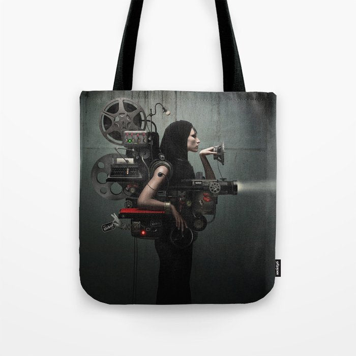 Madame Cinematic - Movie Projection Tote Bag Gallery Image 1