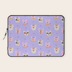 French Bulldogs with Pastries in Pink Laptop Sleeve Gallery Image 1
