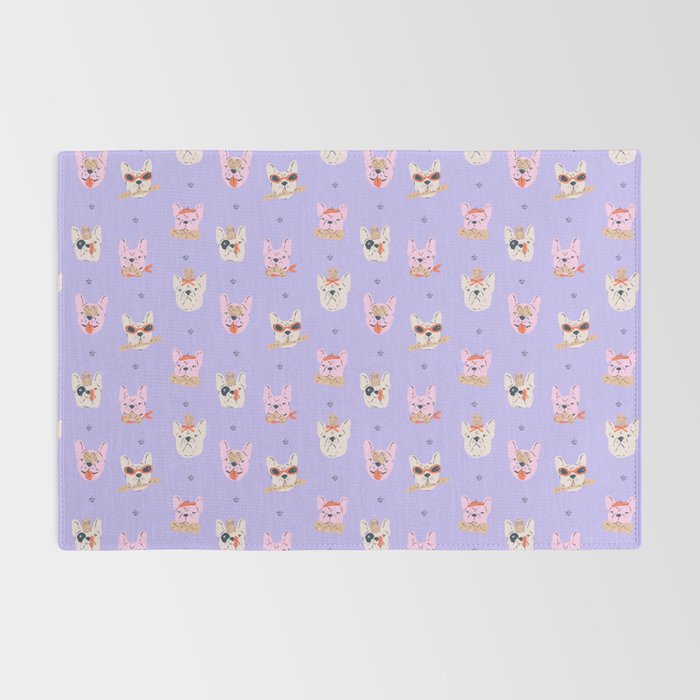 French Bulldogs with Pastries in Pink Rug Gallery Image 2