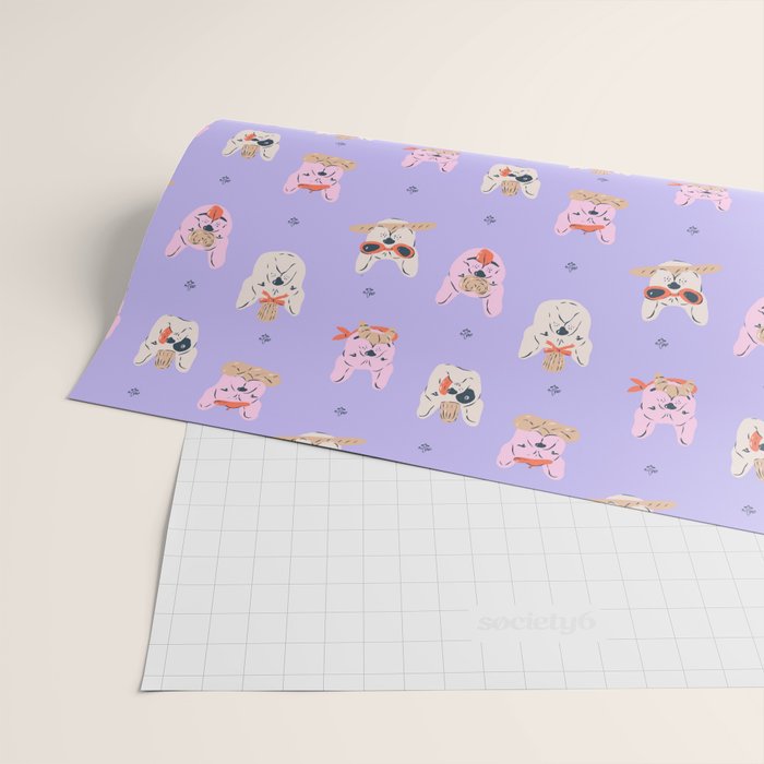 French Bulldogs with Pastries in Pink Wrapping Paper Gallery Image 2