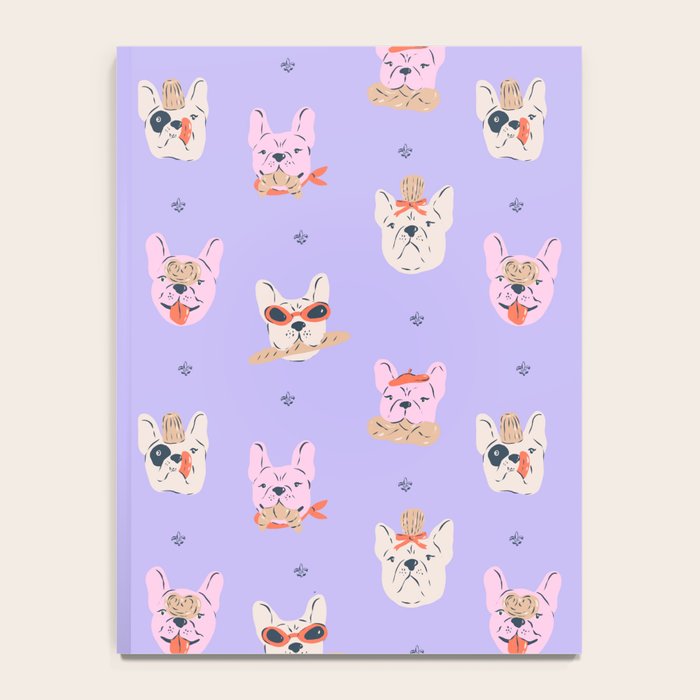French Bulldogs with Pastries in Pink Notebook Gallery Image 4