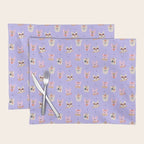 French Bulldogs with Pastries in Pink Placemat Gallery Image 1