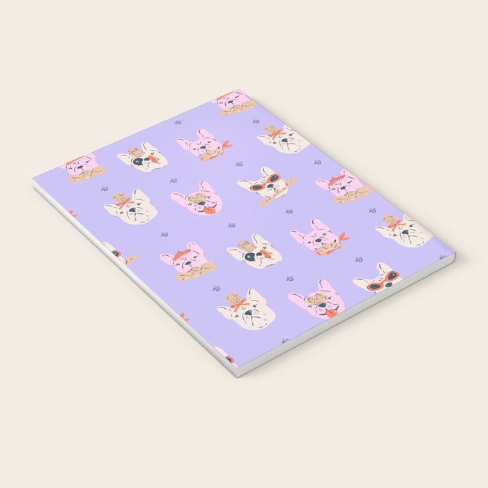 French Bulldogs with Pastries in Pink Notebook Gallery Image 3