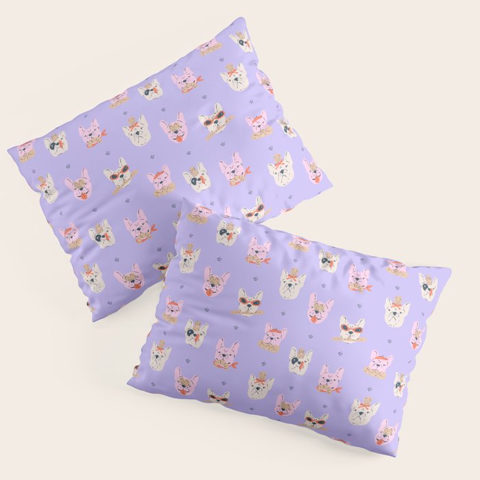 French Bulldogs with Pastries in Pink Pillow Sham Gallery Image 3