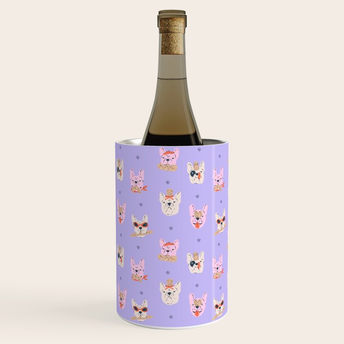 French Bulldogs with Pastries in Pink Wine Chiller Gallery Image 2