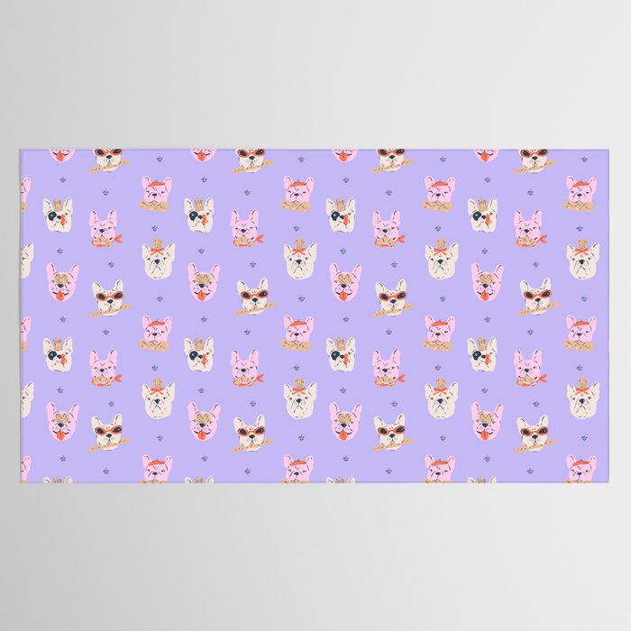 French Bulldogs with Pastries in Pink Tablecloth Gallery Image 2