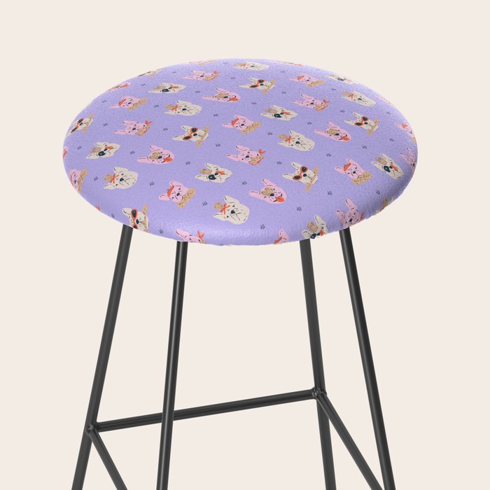 French Bulldogs with Pastries in Pink Stool Gallery Image 2