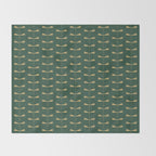 Dragonfly Pattern XVII Kelly Green Throw Blanket Gallery Image 2