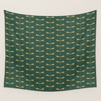 Dragonfly Pattern XVII Kelly Green Wall Tapestry Gallery Image 4