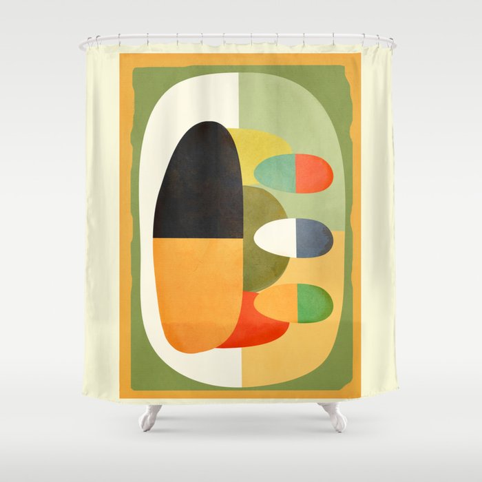 Modern Abstract Geometric Art 26 Shower Curtain Gallery Image 1