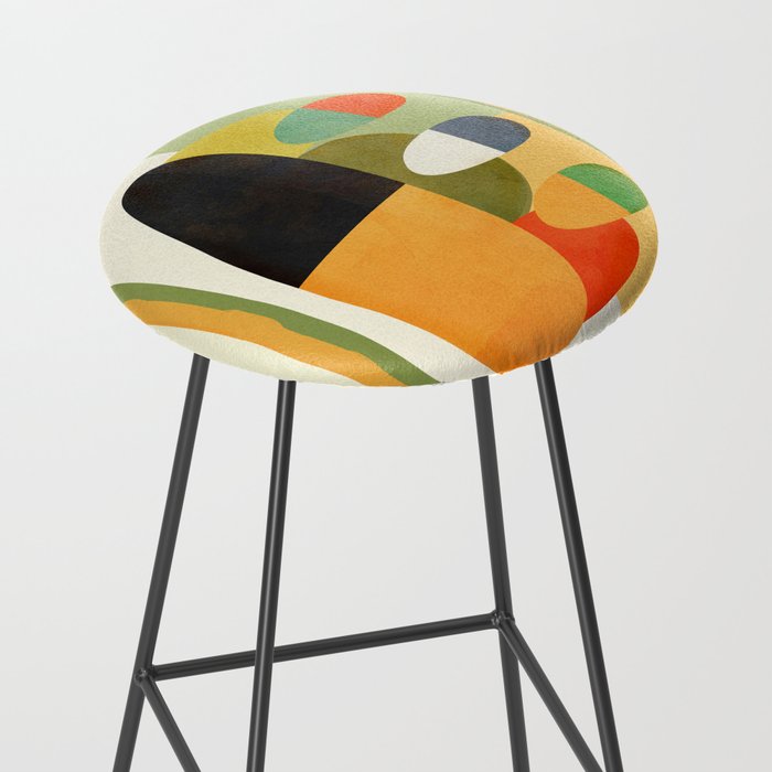 Modern Abstract Geometric Art 26 Stool Gallery Image 2