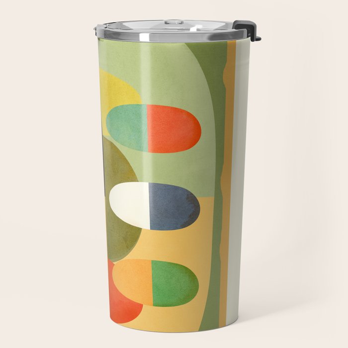 Modern Abstract Geometric Art 26 Travel Mug Gallery Image 2