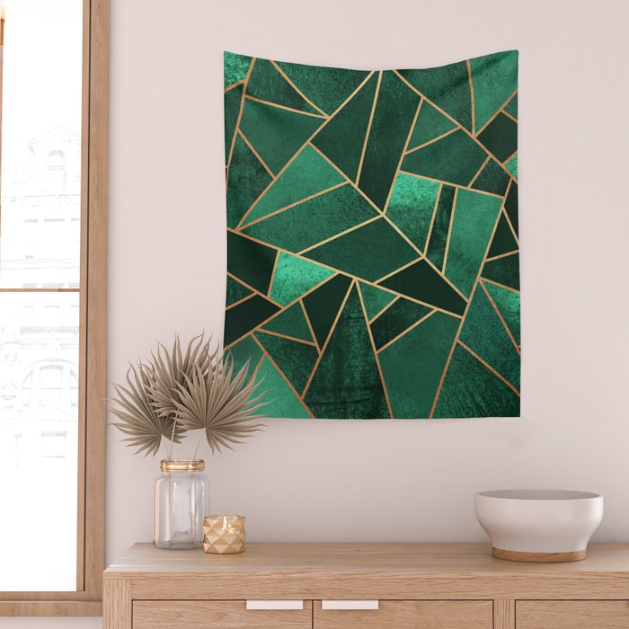 Emerald and Copper Wall Tapestry Gallery Image 2