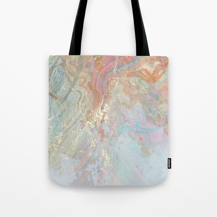 Marble Luxe, Abstract Nature Bohemian Texture, Blush Gold Scandanavian Pastel Neutral Tote Bag Gallery Image 1