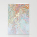 Marble Luxe, Abstract Nature Bohemian Texture, Blush Gold Scandanavian Pastel Neutral Stationery Card Gallery Image 2