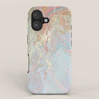 Marble Luxe, Abstract Nature Bohemian Texture, Blush Gold Scandanavian Pastel Neutral iPhone Case Gallery Image 1
