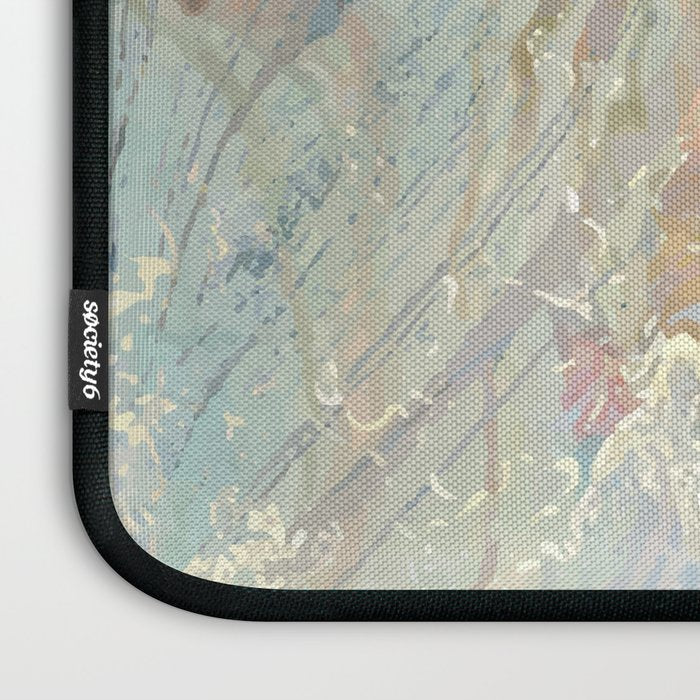 Marble Luxe, Abstract Nature Bohemian Texture, Blush Gold Scandanavian Pastel Neutral Laptop Sleeve Gallery Image 3
