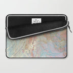 Marble Luxe, Abstract Nature Bohemian Texture, Blush Gold Scandanavian Pastel Neutral Laptop Sleeve Gallery Image 2