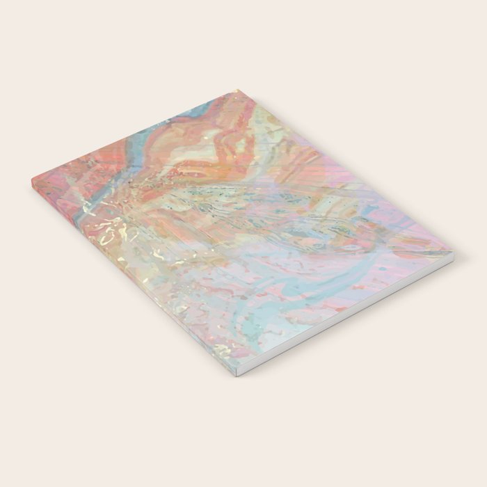 Marble Luxe, Abstract Nature Bohemian Texture, Blush Gold Scandanavian Pastel Neutral Notebook Gallery Image 1
