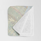 Marble Luxe, Abstract Nature Bohemian Texture, Blush Gold Scandanavian Pastel Neutral Throw Blanket Gallery Image 3
