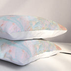 Marble Luxe, Abstract Nature Bohemian Texture, Blush Gold Scandanavian Pastel Neutral Pillow Sham Gallery Image 3