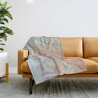 Marble Luxe, Abstract Nature Bohemian Texture, Blush Gold Scandanavian Pastel Neutral Throw Blanket Gallery Image 1