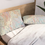 Marble Luxe, Abstract Nature Bohemian Texture, Blush Gold Scandanavian Pastel Neutral Pillow Sham Gallery Image 2